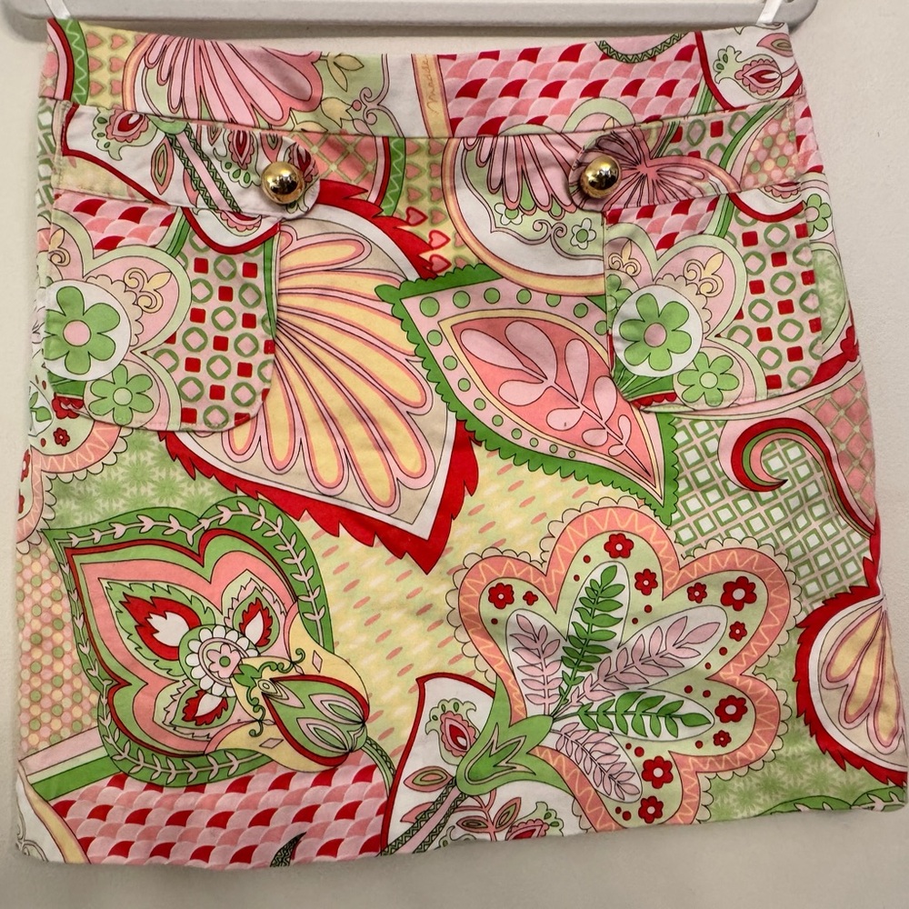 Melly M Colorful Paisley Mini Skirt